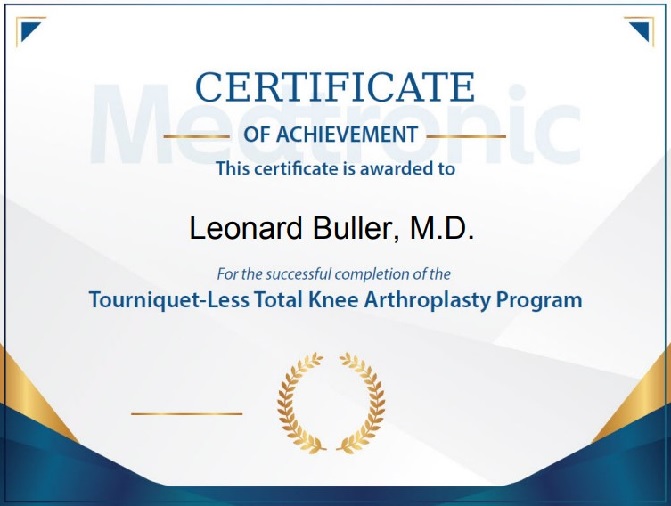 Tourniquet-Less Total Knee Arthroplasty Program